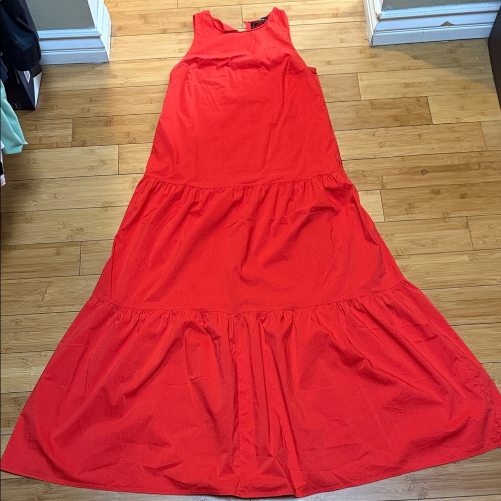 CODE MODE Sleeveless Red Tiered Maxi Dress